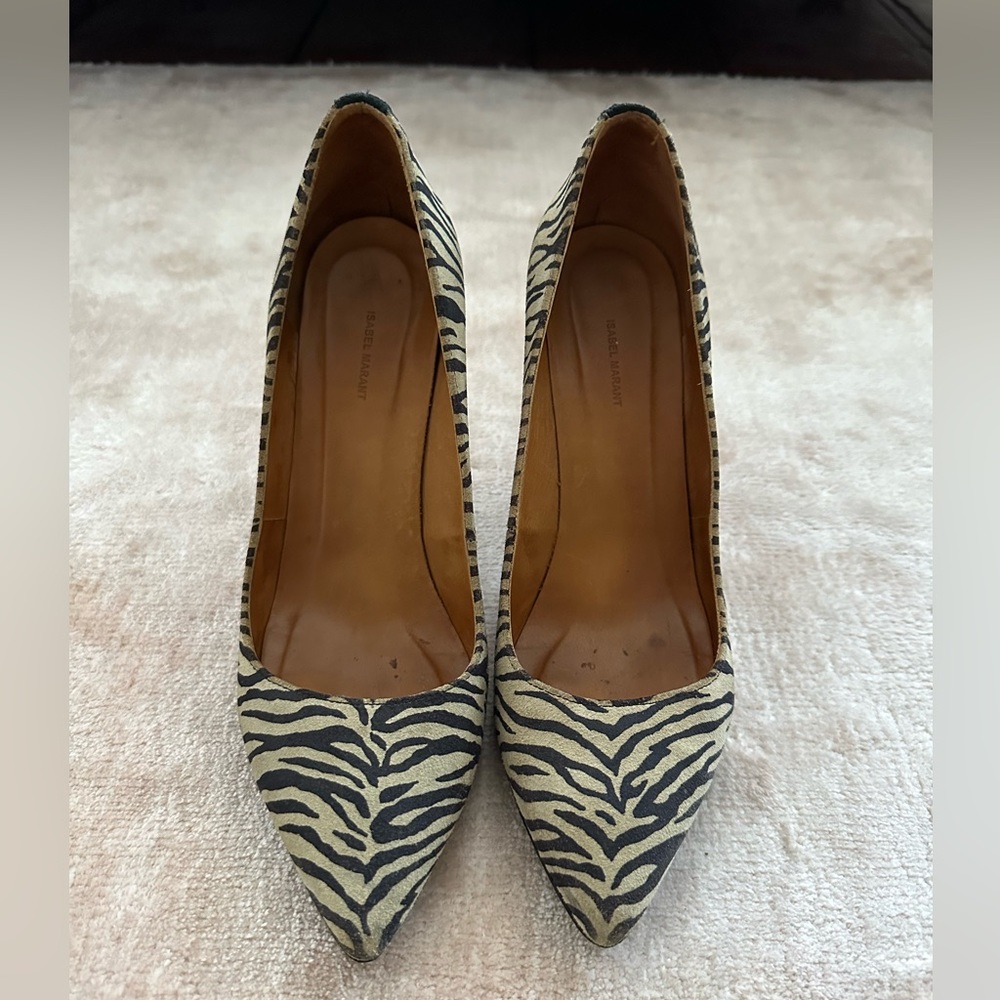 Isabel Marant Zebra Print heels from the 2010s - size 39